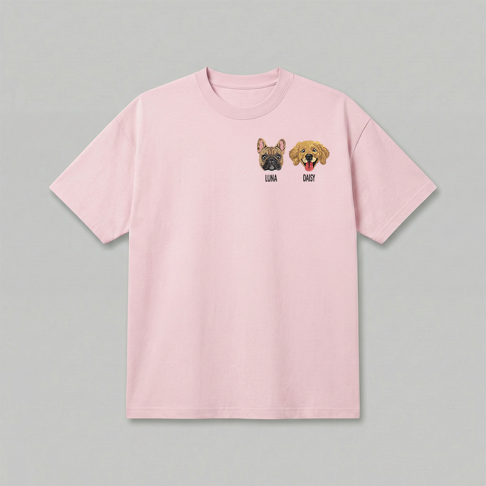 Heavyweight Pet Embroidered T-Shirt – Full Color