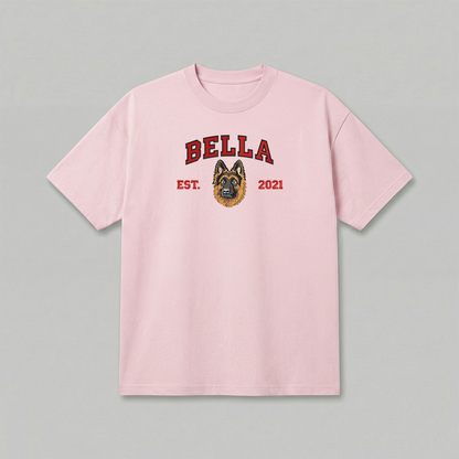 Heavyweight Pet Embroidered T-Shirt – Full Color