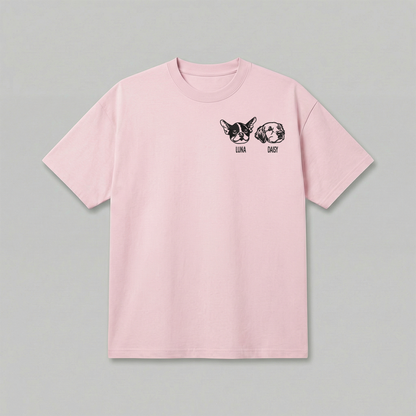 Heavyweight Pet Embroidered T-Shirt – Outline