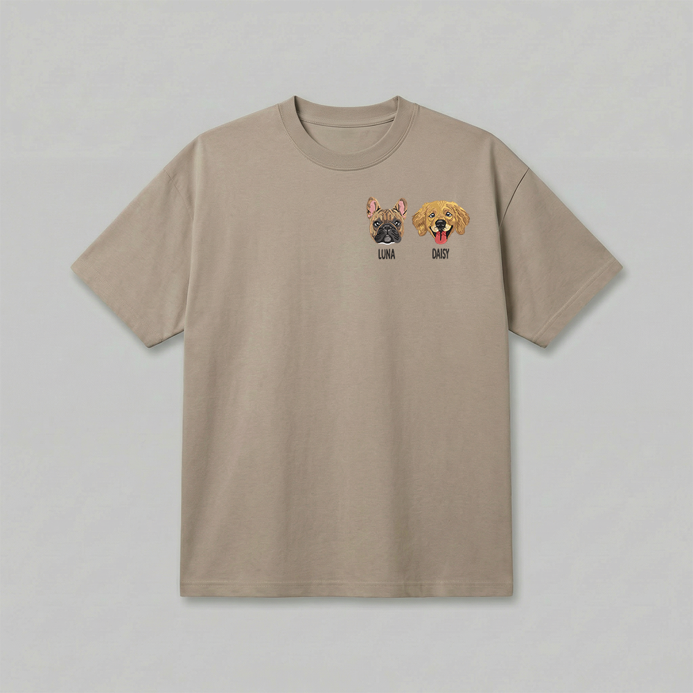 Heavyweight Pet Embroidered T-Shirt – Full Color
