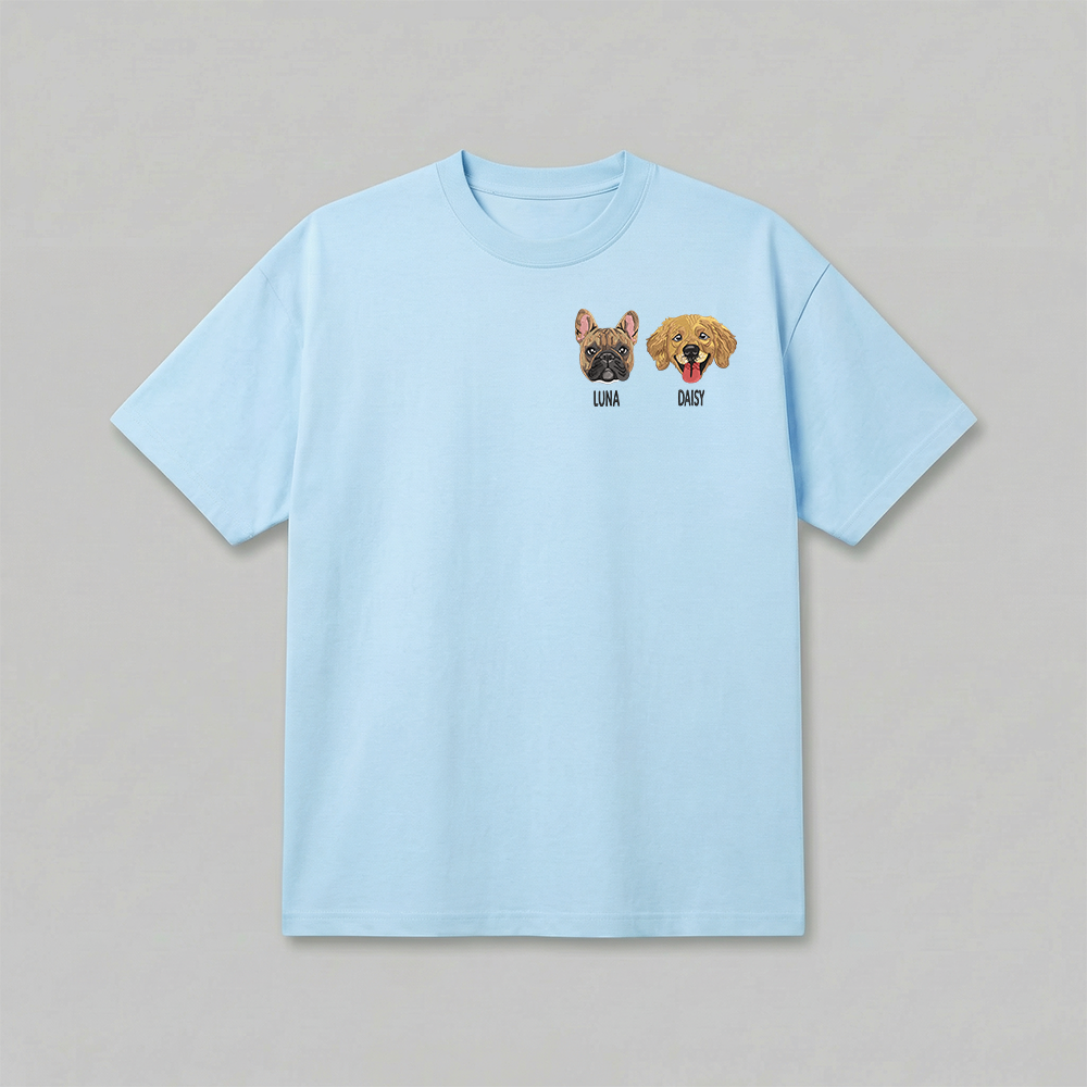 Heavyweight Pet Embroidered T-Shirt – Full Color