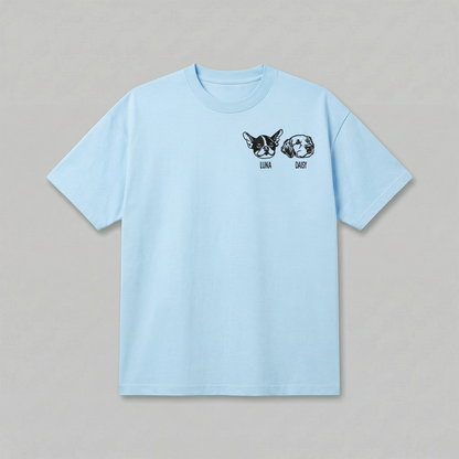 Heavyweight Pet Embroidered T-Shirt – Outline