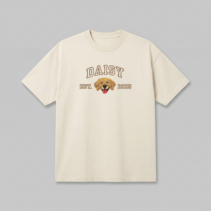 Heavyweight Pet Embroidered T-Shirt – Outline