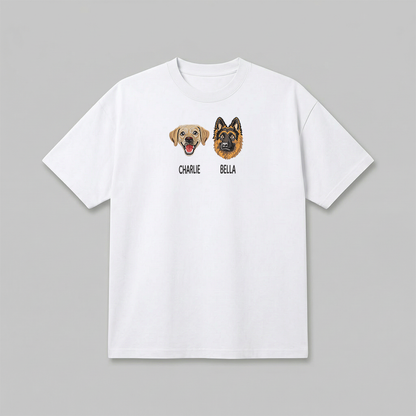 Heavyweight Pet Embroidered T-Shirt – Full Color