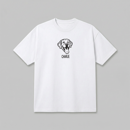Heavyweight Pet Embroidered T-Shirt – Outline