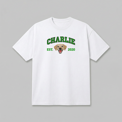 Heavyweight Pet Embroidered T-Shirt – Full Color