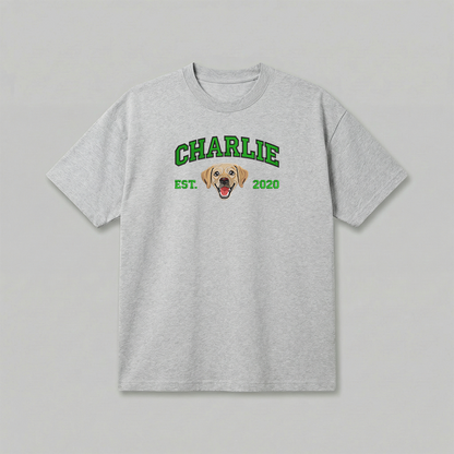 Heavyweight Pet Embroidered T-Shirt – Full Color