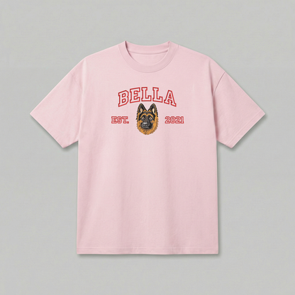 Heavyweight Pet Embroidered T-Shirt – Outline