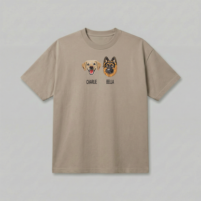 Heavyweight Pet Embroidered T-Shirt – Full Color