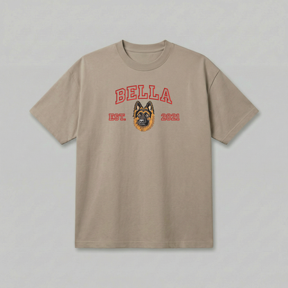 Heavyweight Pet Embroidered T-Shirt – Outline