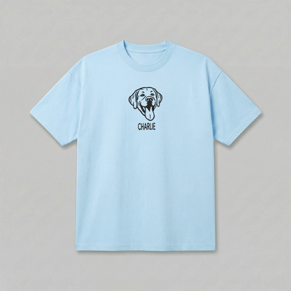Heavyweight Pet Embroidered T-Shirt – Outline