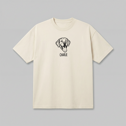 Heavyweight Pet Embroidered T-Shirt – Outline