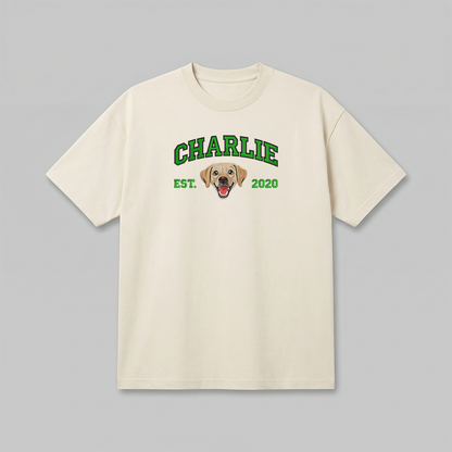 Heavyweight Pet Embroidered T-Shirt – Full Color