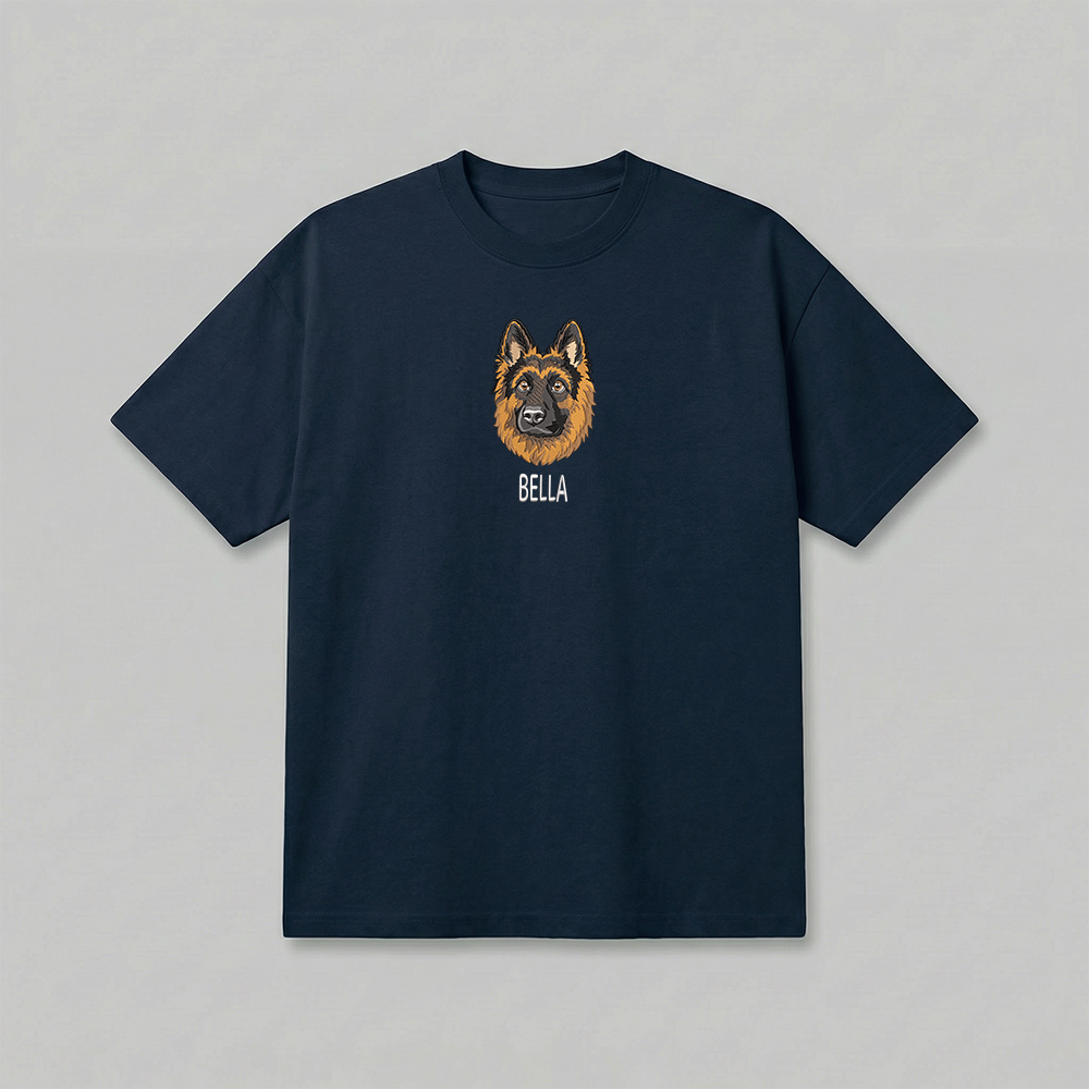 Heavyweight Pet Embroidered T-Shirt – Full Color