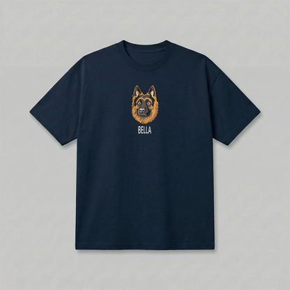 Heavyweight Pet Embroidered T-Shirt – Full Color