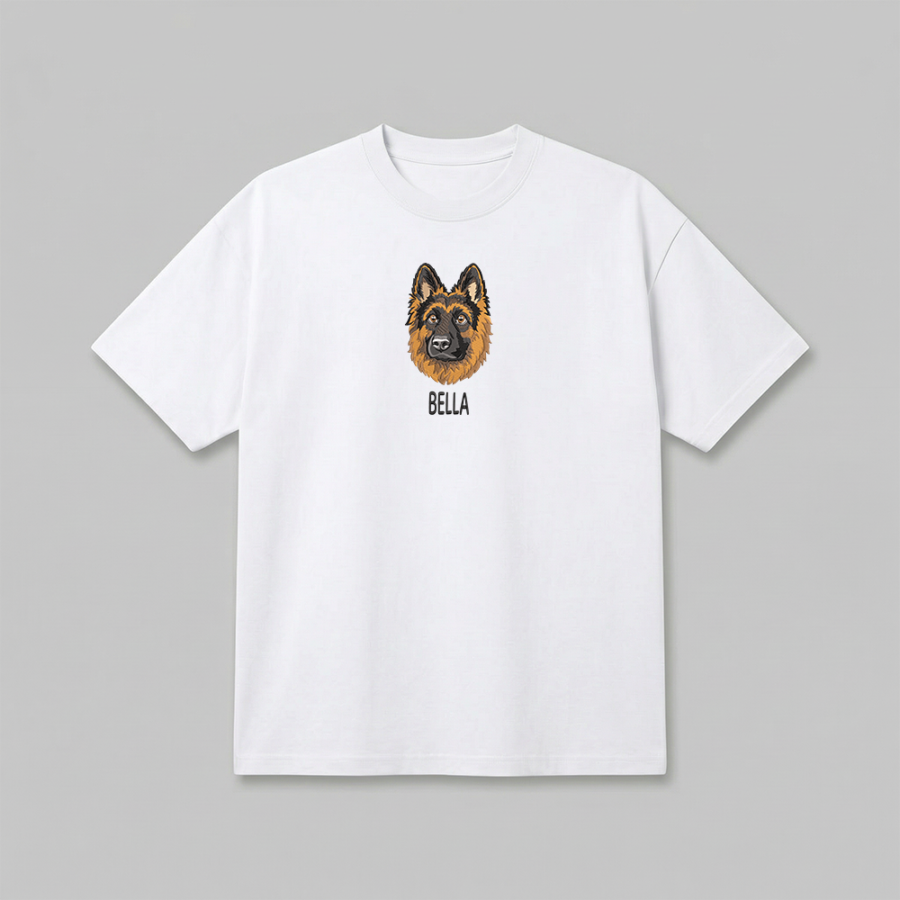 Heavyweight Pet Embroidered T-Shirt – Full Color