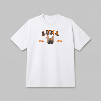 Heavyweight Pet Embroidered T-Shirt – Full Color