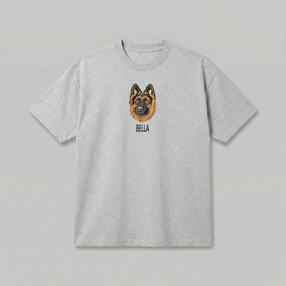 Heavyweight Pet Embroidered T-Shirt – Full Color