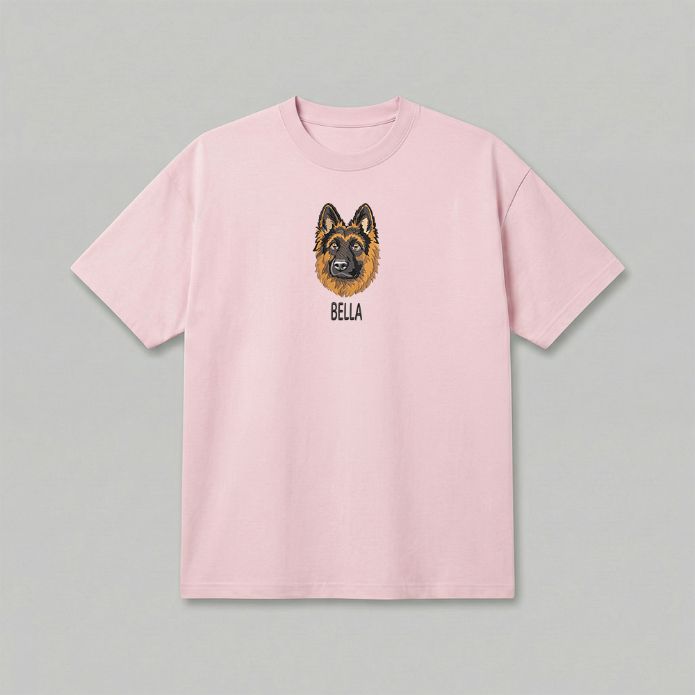 Heavyweight Pet Embroidered T-Shirt – Full Color