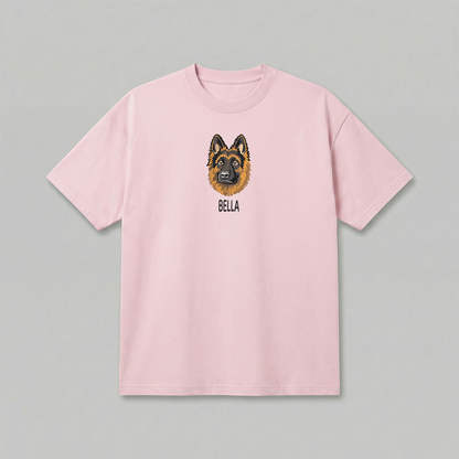 Heavyweight Pet Embroidered T-Shirt – Full Color