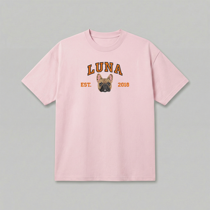 Heavyweight Pet Embroidered T-Shirt – Full Color