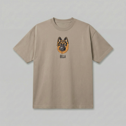 Heavyweight Pet Embroidered T-Shirt – Full Color