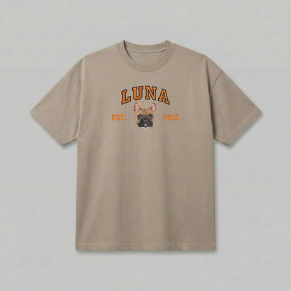 Heavyweight Pet Embroidered T-Shirt – Full Color